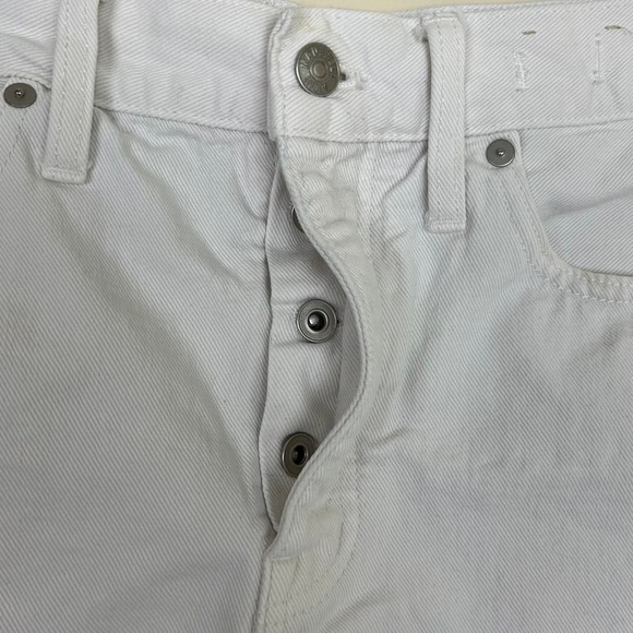 Madewell Cutoff Denim Shorts Relaxed in Tile White Size 27 - Picture 5 of 11